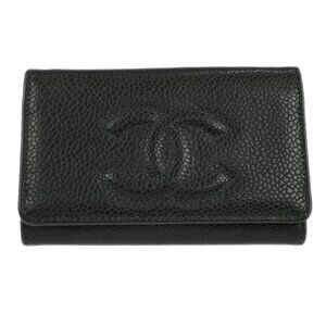 Chanel Key Case Black Calfskin Small Good 117141